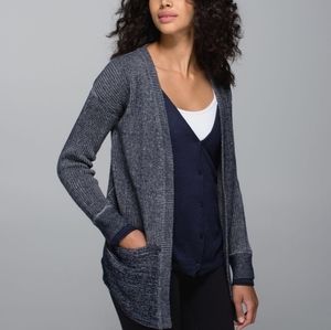 Lululemon | Vestigan Layered Knit Sweater Cardigan with Vest Navy 6